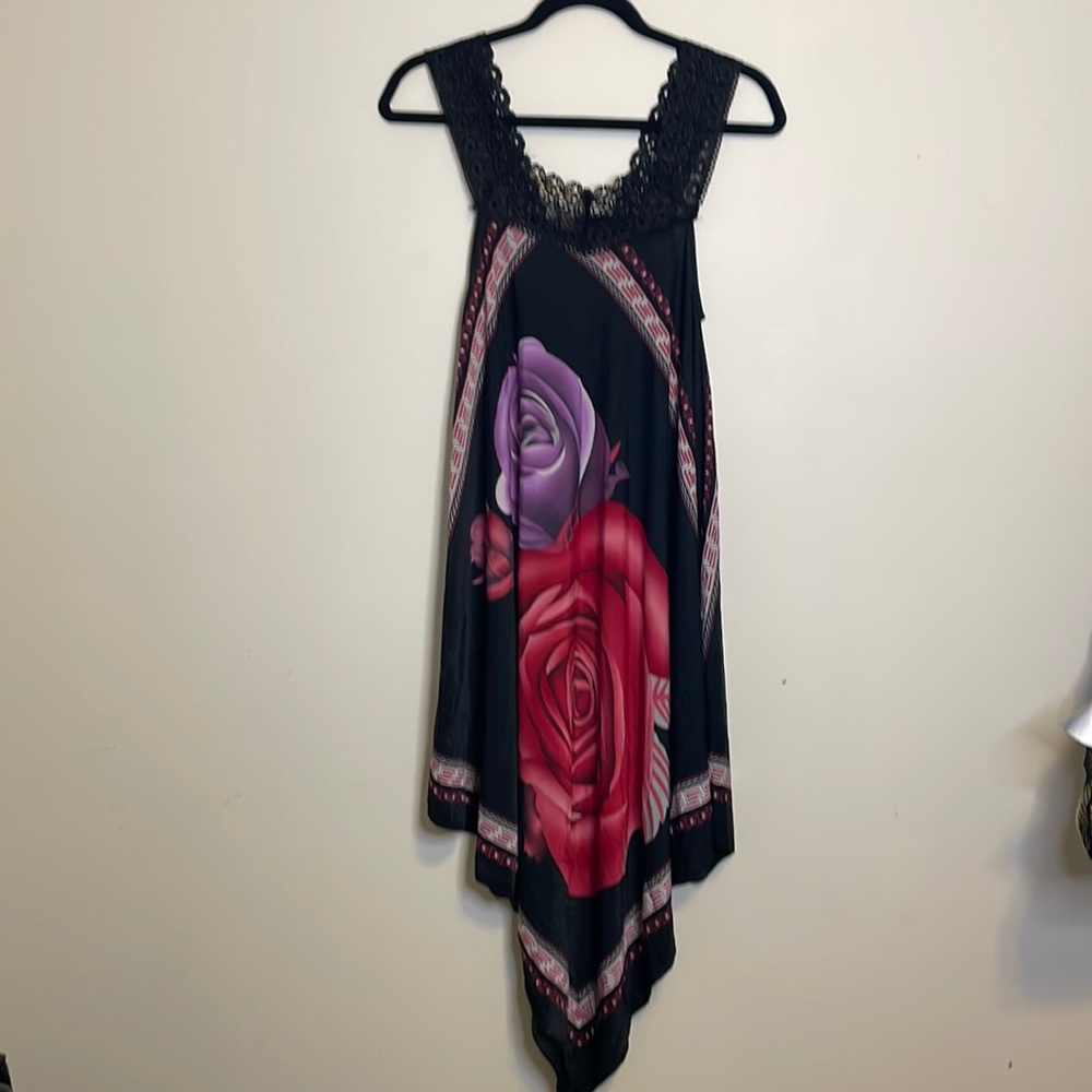 Asymmetrical Red Rose Dress size XL